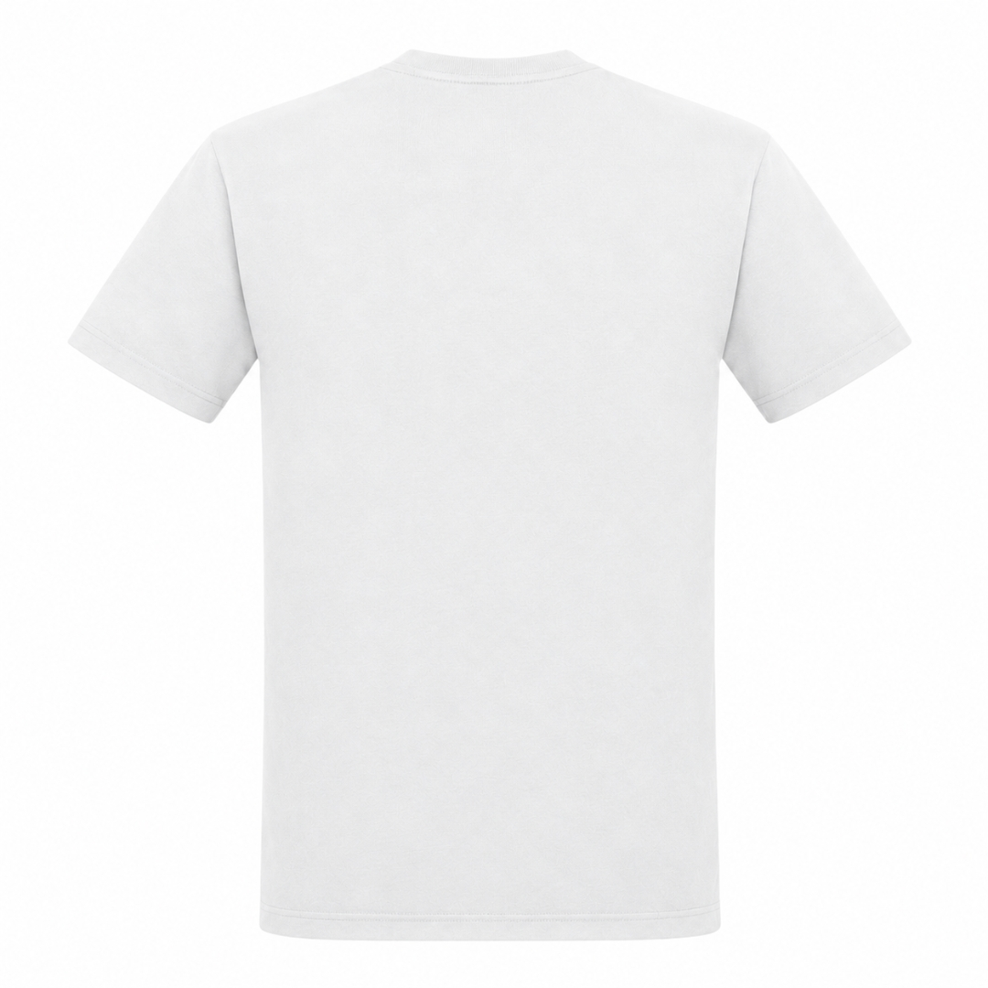 Der Landwirt schafft alles! - Unisex Shirt - weiß - Rueckseite