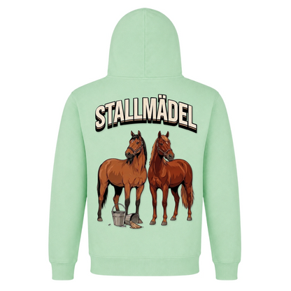 Stallmädel - Premium Unisex Hoodie - Frozen Green - Rueckseite