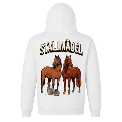 Stallmädel - Premium Unisex Hoodie - White - Rueckseite