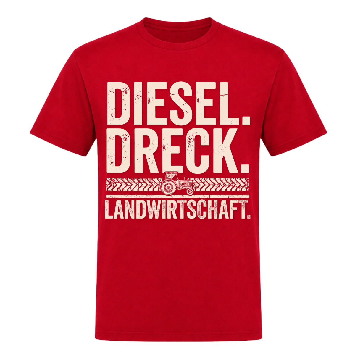 Diesel. Dreck. Landwirtschaft. - Unisex Shirt - rot