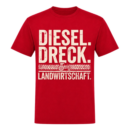 Diesel. Dreck. Landwirtschaft. - Unisex Shirt - rot