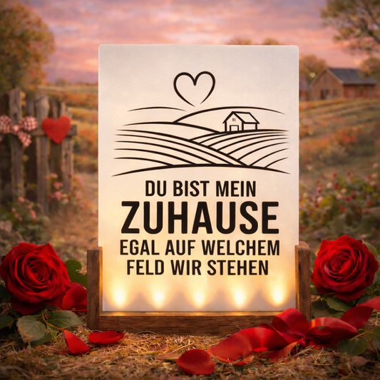 Du bist mein Zuhause - Beleuchteter Bilderrahmen