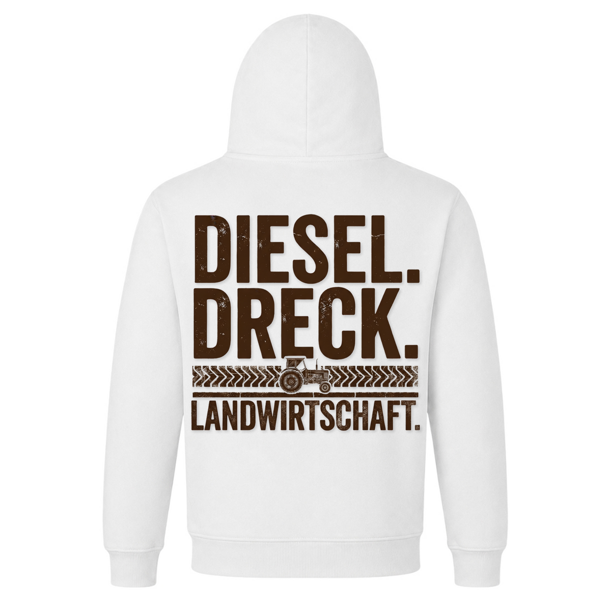 Diesel. Dreck. Landwirtschaft. - Premium Unisex Hoodie - White - Rueckseite