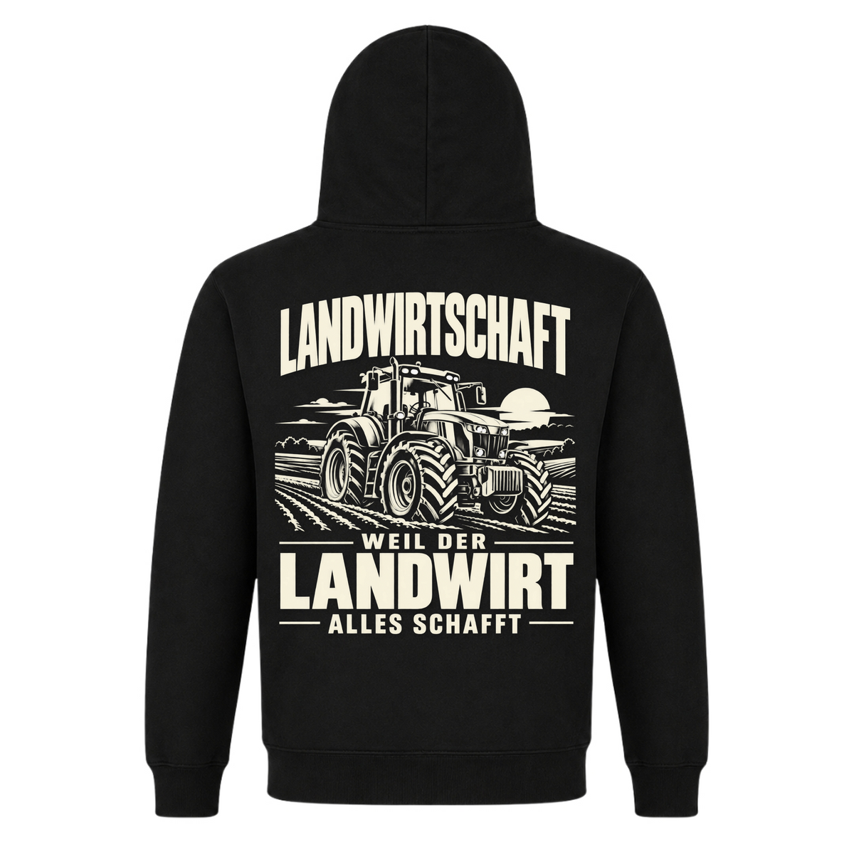 Der Landwirt schafft alles! - Premium Unisex Hoodie - Black - Rueckseite
