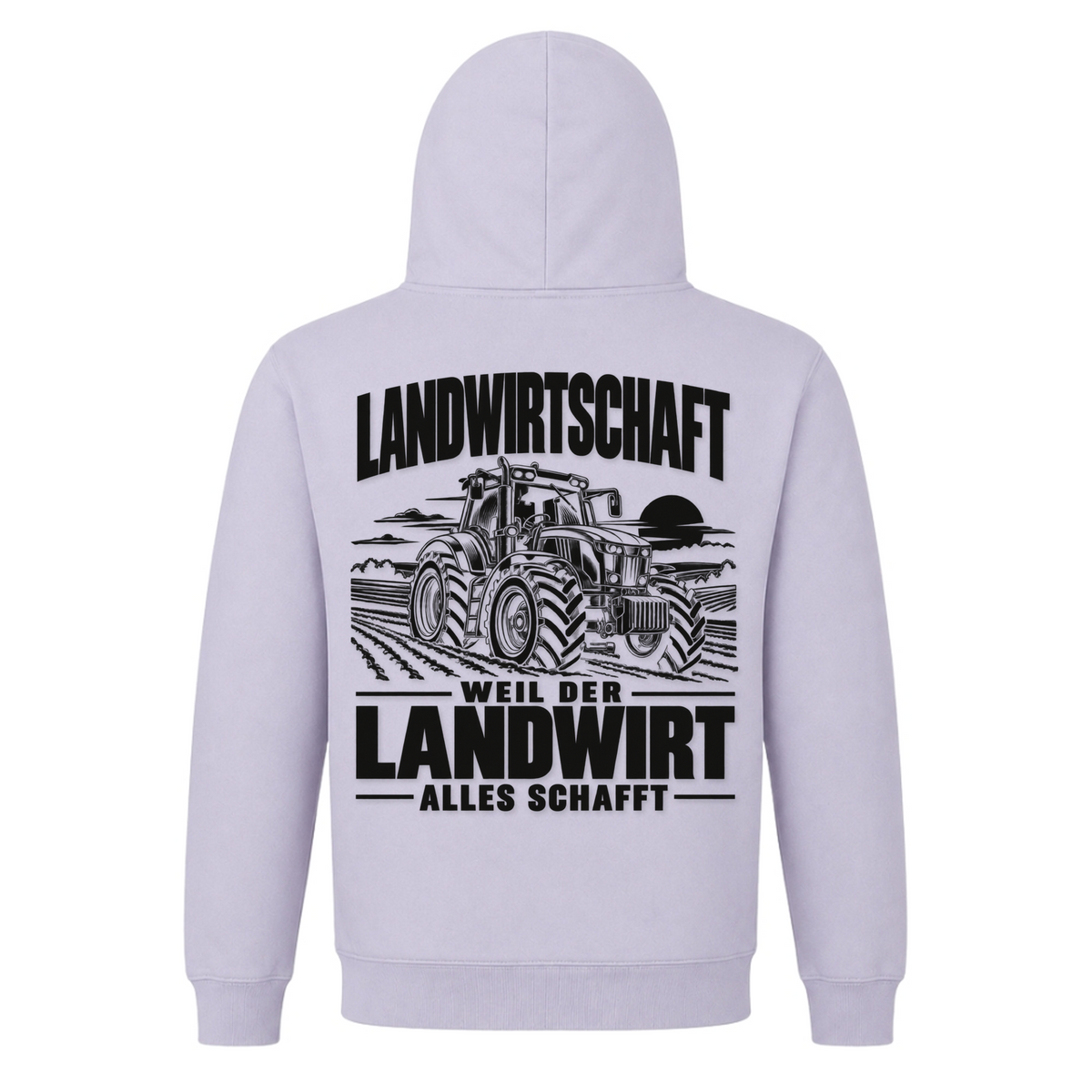 Der Landwirt schafft alles! - Premium Unisex Hoodie - Lilac - Rueckseite