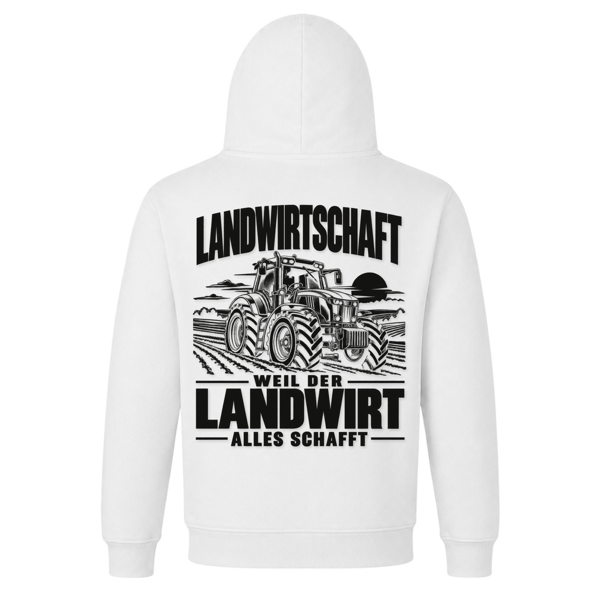 Der Landwirt schafft alles! - Premium Unisex Hoodie - White - Rueckseite