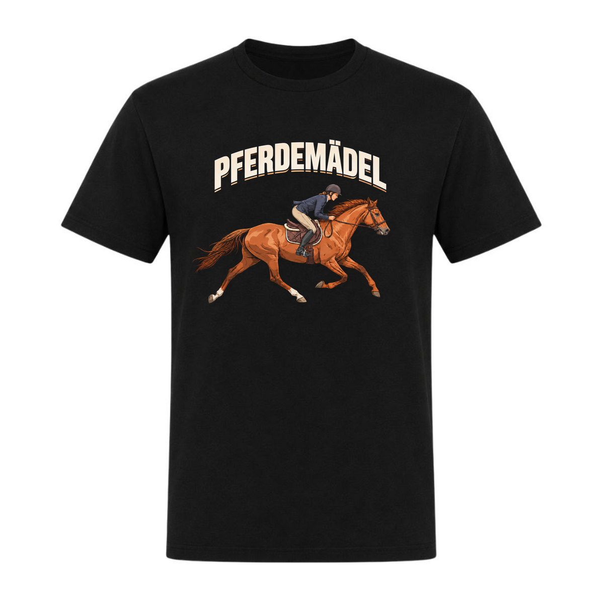 Pferdemädel - Shirt Unisex - schwarz