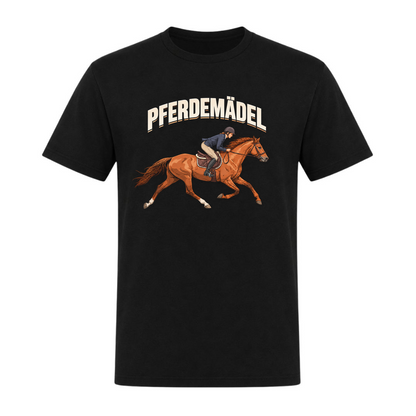 Pferdemädel - Shirt Unisex - schwarz